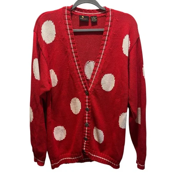 Polka Dot Oversized Cardigan - Picture 1 of 5
